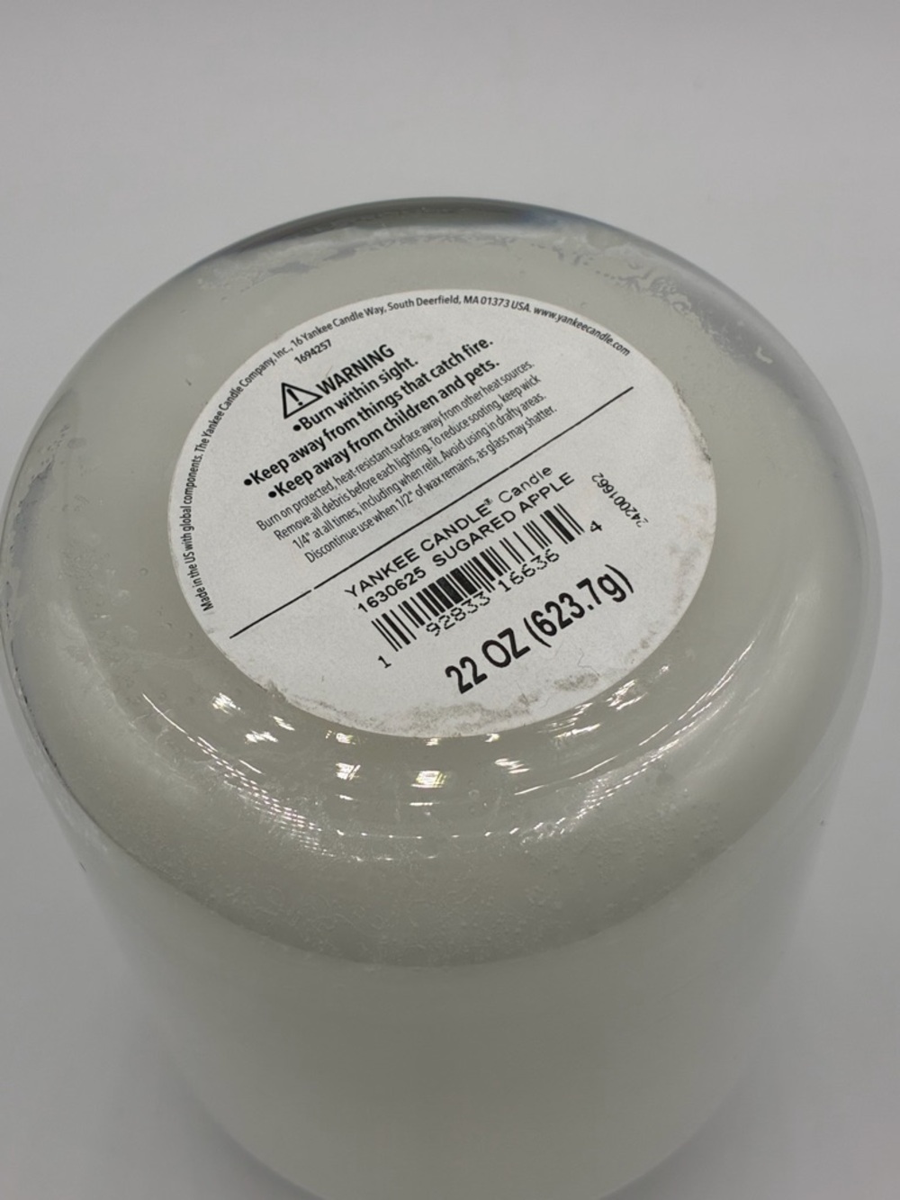 Rare Yankee Candle Sugared Apple Large Jar 22oz New Unused No Lid - Picture 5 of 7